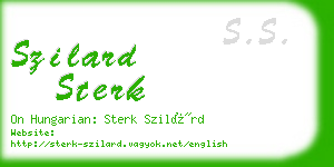 szilard sterk business card